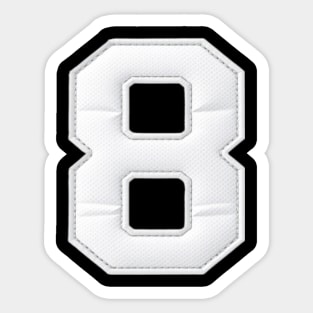 Number 8 Eight Simple Graphic Minimalist Tee Shirt Sticker